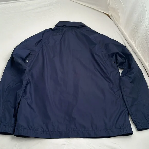 Ralph Lauren Polo navy blue hidden hood full zip windbreaker